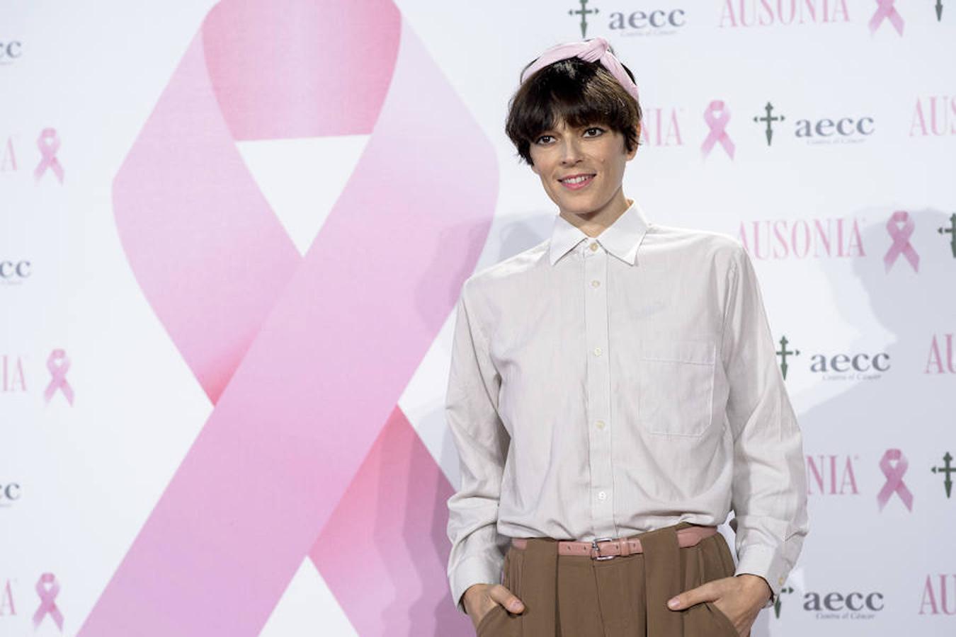 La modelo y cantante Bimba Bosé, durante la presentación de la campaña Ausonia y Asociacción Españoal de Lucha contra el cáncer, Un evase igual un minuto.