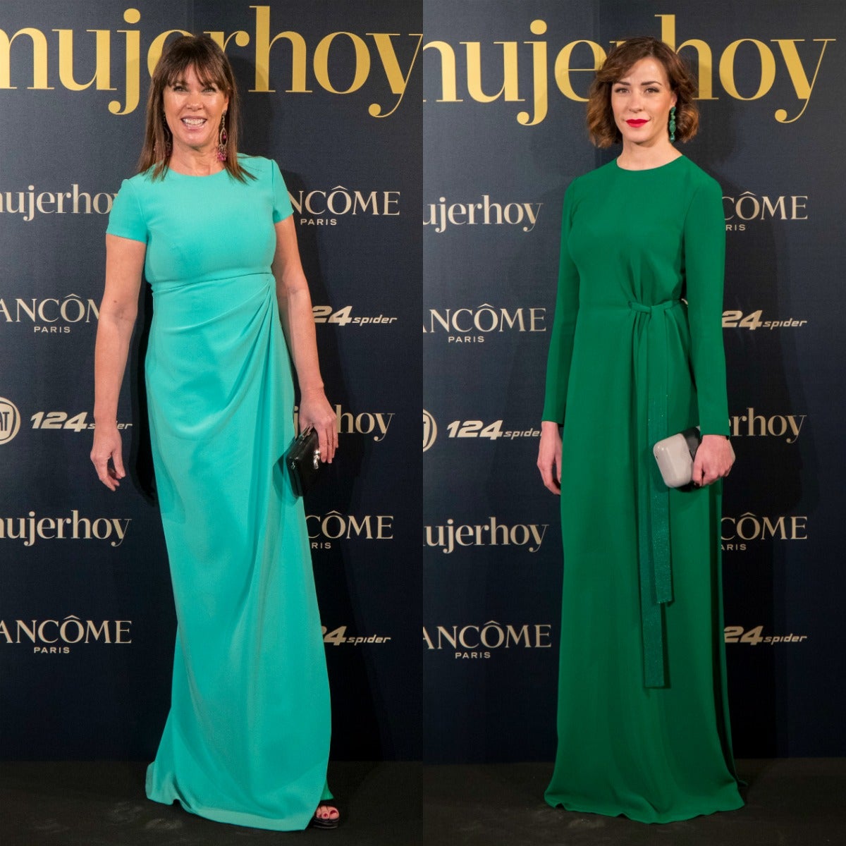 La bloguera de Mujerhoy.com Inés Sainz estaba espectacular con un modelo verde de Escada mientras que Mabel Lozano se decantó por el diseño español de Tom-Hom.