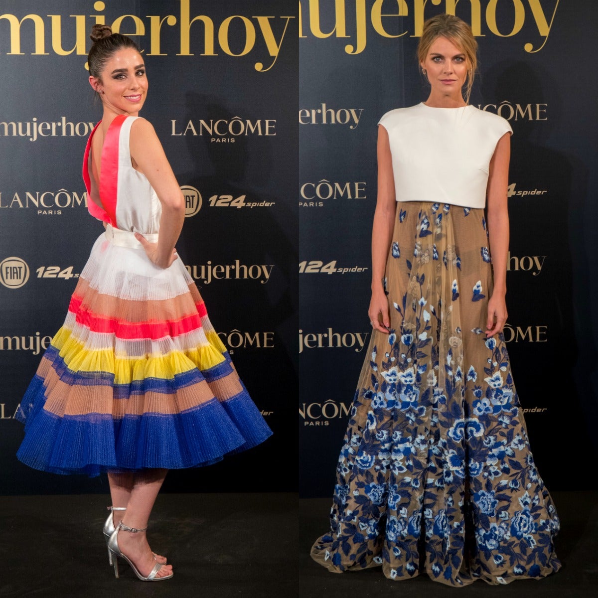 o convencional no va con Candela Serrat, que optó por un conjunto de falda a rayas de colores muy vivos de Beatriz Peñalver , ni con Amaia Salamanca, que se enfundó un vestido floral con transparencias y cuerpo blanco de Sophie et Voilà