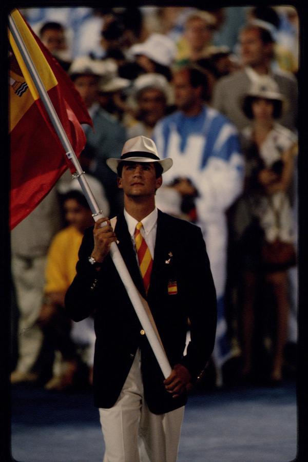 Don Felipe fue el abanderado del equipo olímpico español en los JJ.OO. de Barcelona '92.