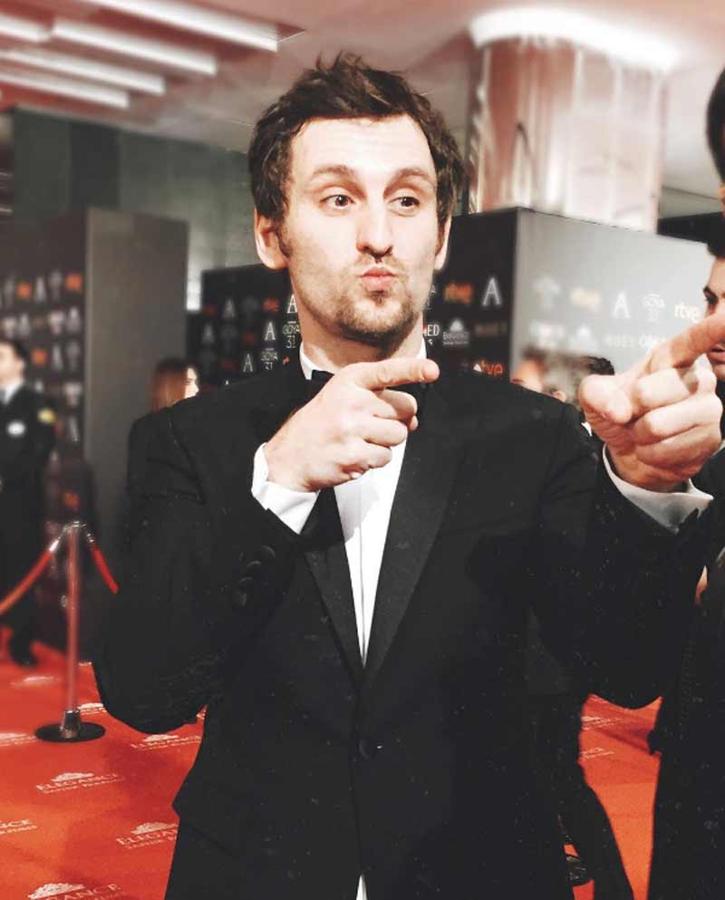 Raúl Arévalo y sus buenas vibraciones antes de la gala.