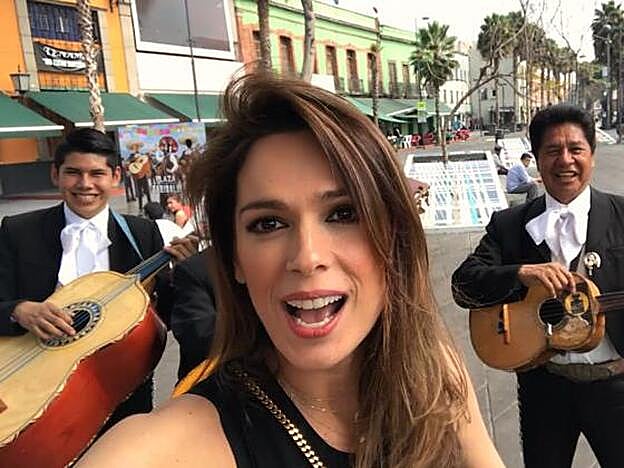 Mar Saura, durante su viaje a México.