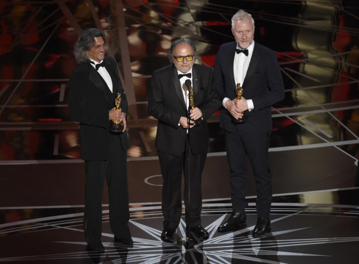 Oscar al mejor maquillaje y peluquería: 'Escuadrón suicida', de Alessandro Bertolazzi, Giorgio Gregorini y Christopher Nelson.