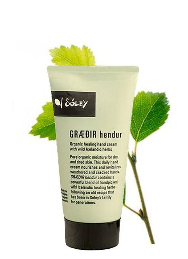 Crema para manos elaborada con una poderosa mezcla de hierbas curativas silvestres islandesas, recogidas a mano, y mezcladas siguiendo una antigua receta que ha estado en la familia de la creadora de la marca Sóley Elíasdóttir por generaciones. Es una crema de manos certificada orgánica por TUN y Ecocert. (16,90€, en www.sensiblebio.com)