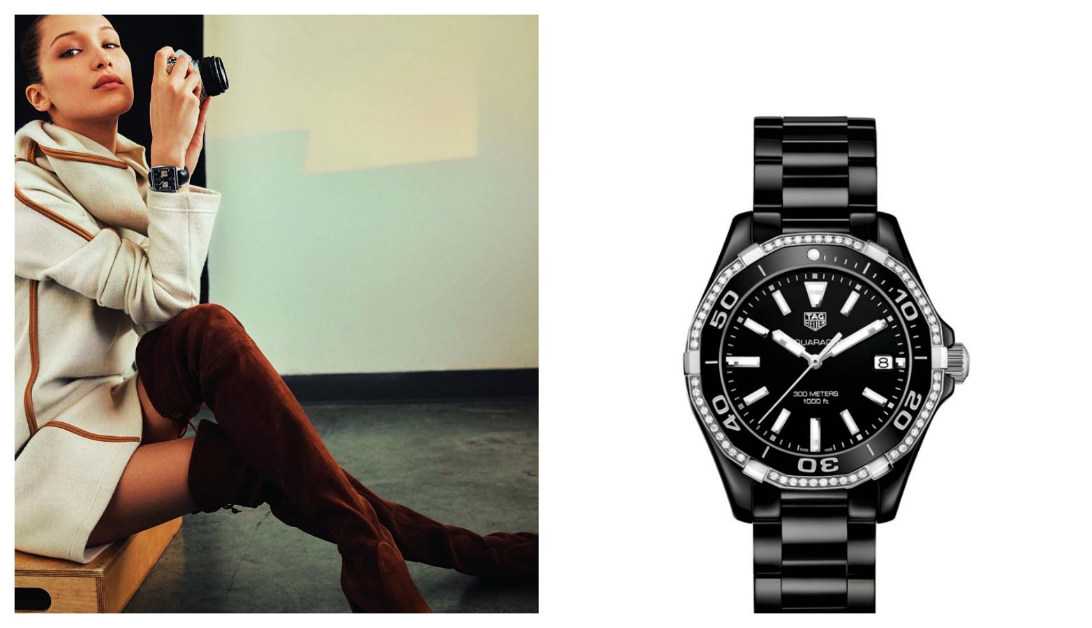 En el Soho de Nueva York, Tag Heuer presentó a su nueva embajadora, Bella Hadid. La top ha prestado su imagen a la marca con la que, además, colaborará en proyectos relacionados con uno de sus hobbies: la fotografía.