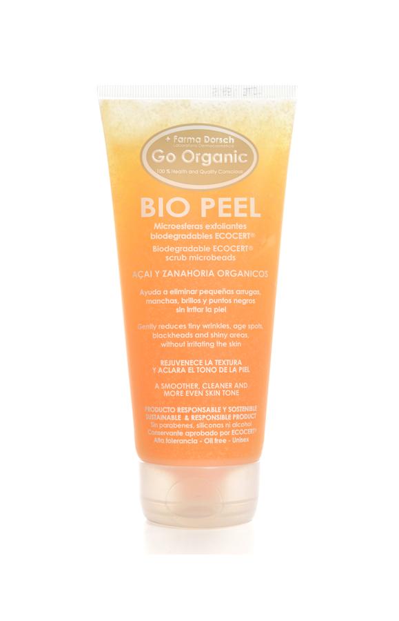 Exfoliante hidratante Biodegradable para cara y cuerpo. Contiene açai y zanahoria orgánicos. Ayuda a eliminar las pequeñas arrugas, manchas, puntos negros, impurezas y manchas oscuras, sin irritar la piel. (22,50€)