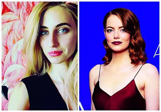 Mara Roszak y Emma Stone. La melena ondulada que la actriz lució en los Oscar fue una de las más admiradas.