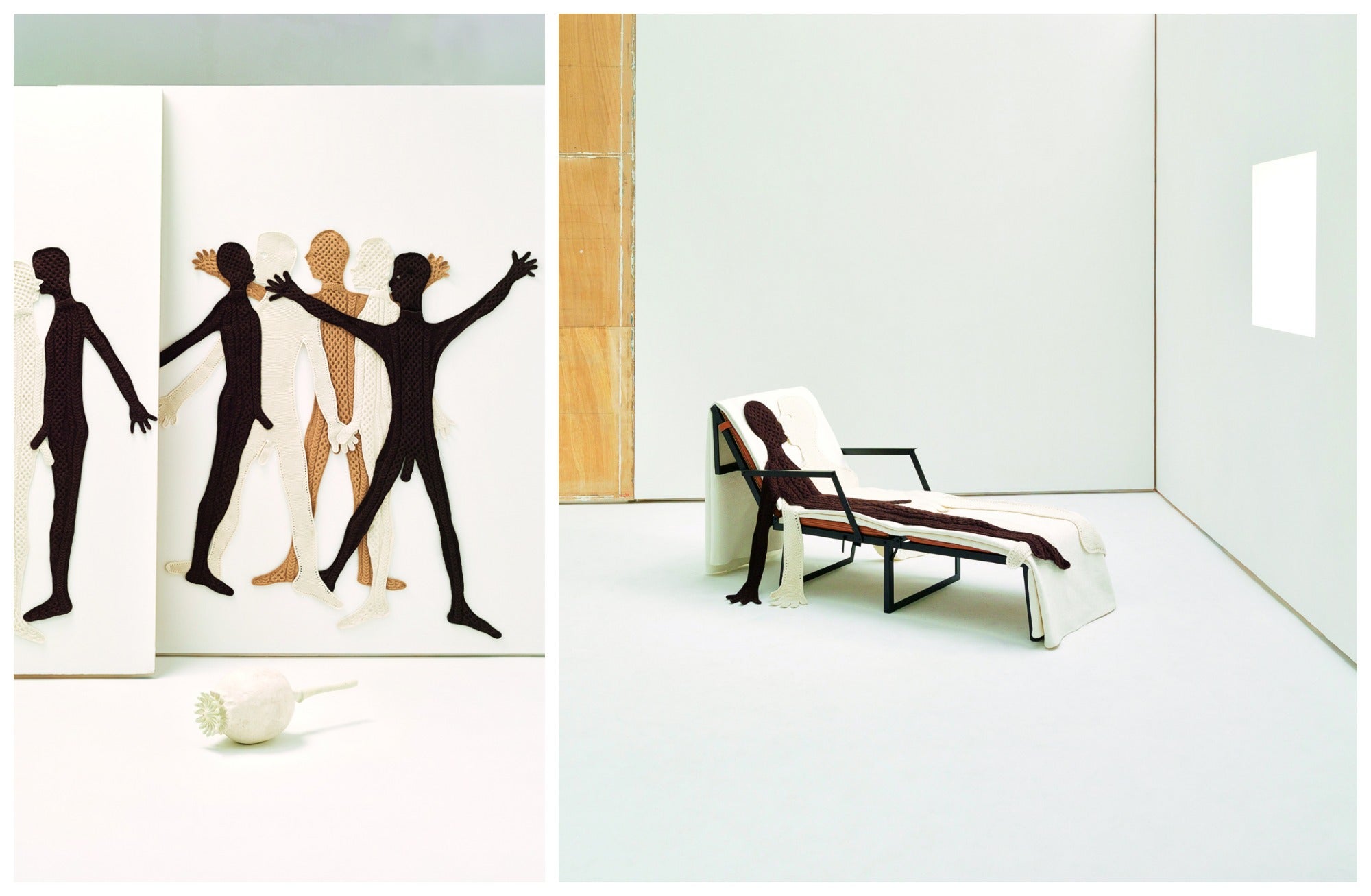 This is home es la instalación que inaugurará este año la firma Loewe en el Salone del Mobile de Milán el próximo 4 de abril. Una estructura diseñada por el director creativo de la firma, Jonathan Anderson, con mobiliario, lámparas, mantas, cerámica y cojines, con la artesanía aplicada a objetos en los que desaparece el límite entre lo decorativo y lo funcional. "Me gusta pensar que la moda puede irrumpir en el hogar, reuniendo a diferentes artesanos para diseñar nuevas formas físicas y aplicar la artesanía a la casa. Así es como funciona el carácter de Loewe", explica Anderson.