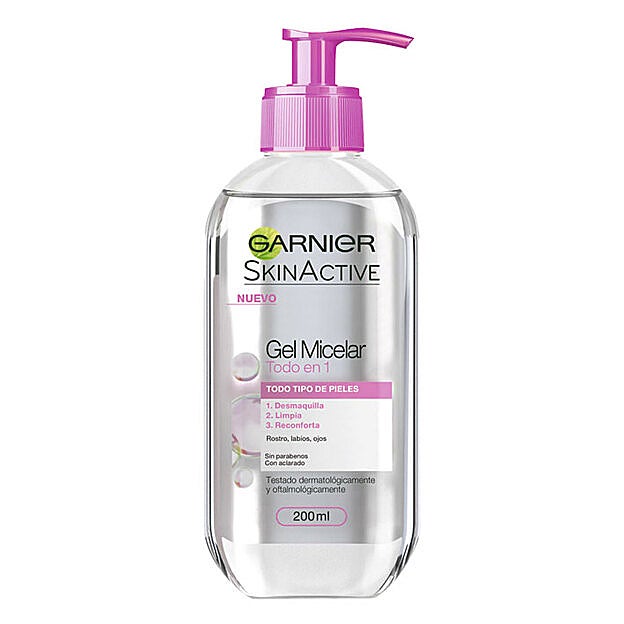 Skin Active Gel Micelar Todo en uno de Garnier (3,99 €).