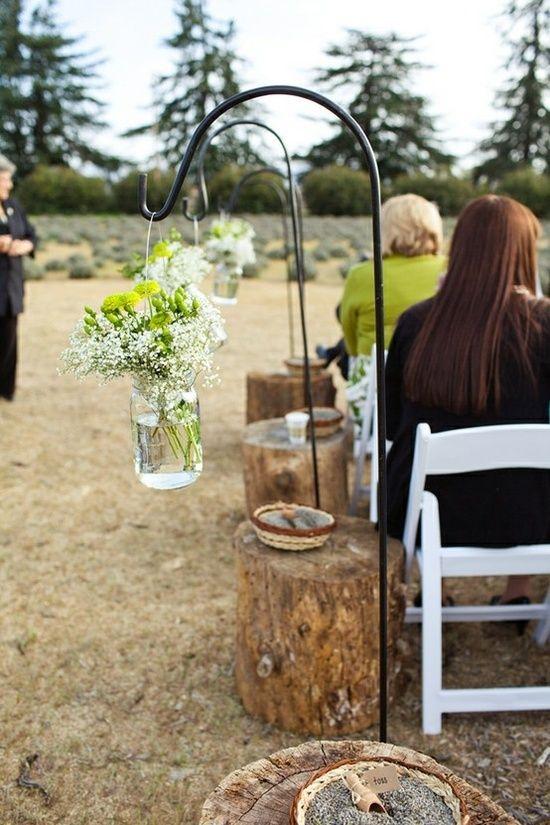 ¿Y qué nos decís de estos detalles para adornar el lugar de la ceremonia? (Foto: Pinterest).