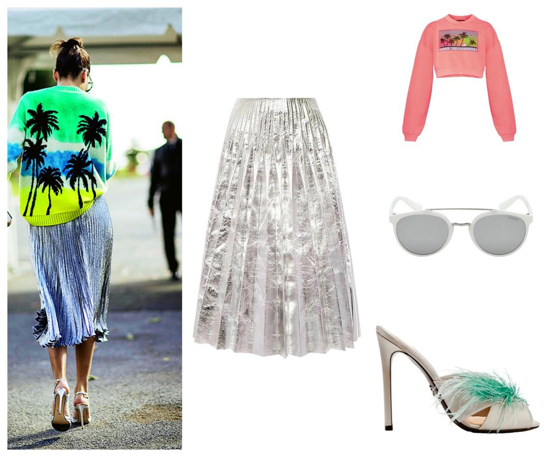 Aunque sea en pleno asfalto, ¿quién dice que no podemos darle un toque paradisíaco? Gucci, Alexander Wang, Guess y Prada.