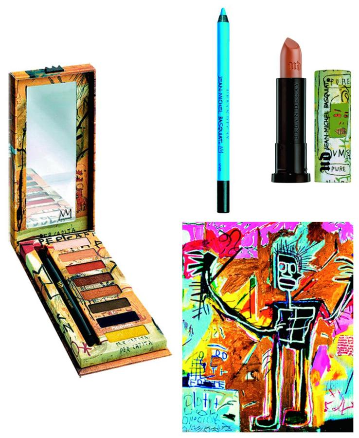 Jean-Michel Basquiat es la fuente de inspiración de una edición limitada de maquillaje de Urban Decay. Los lienzos del artista callejero (que hace semanas batió récords en subasta con un cuadro de 99 millones de dólares) y sus vivos colores se plasman en barras de labios, sombras... www.urbandecay.es