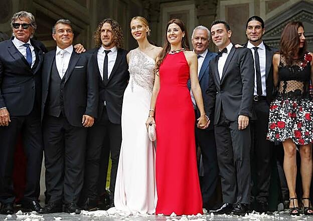 Algunos de los invitados al enlace.