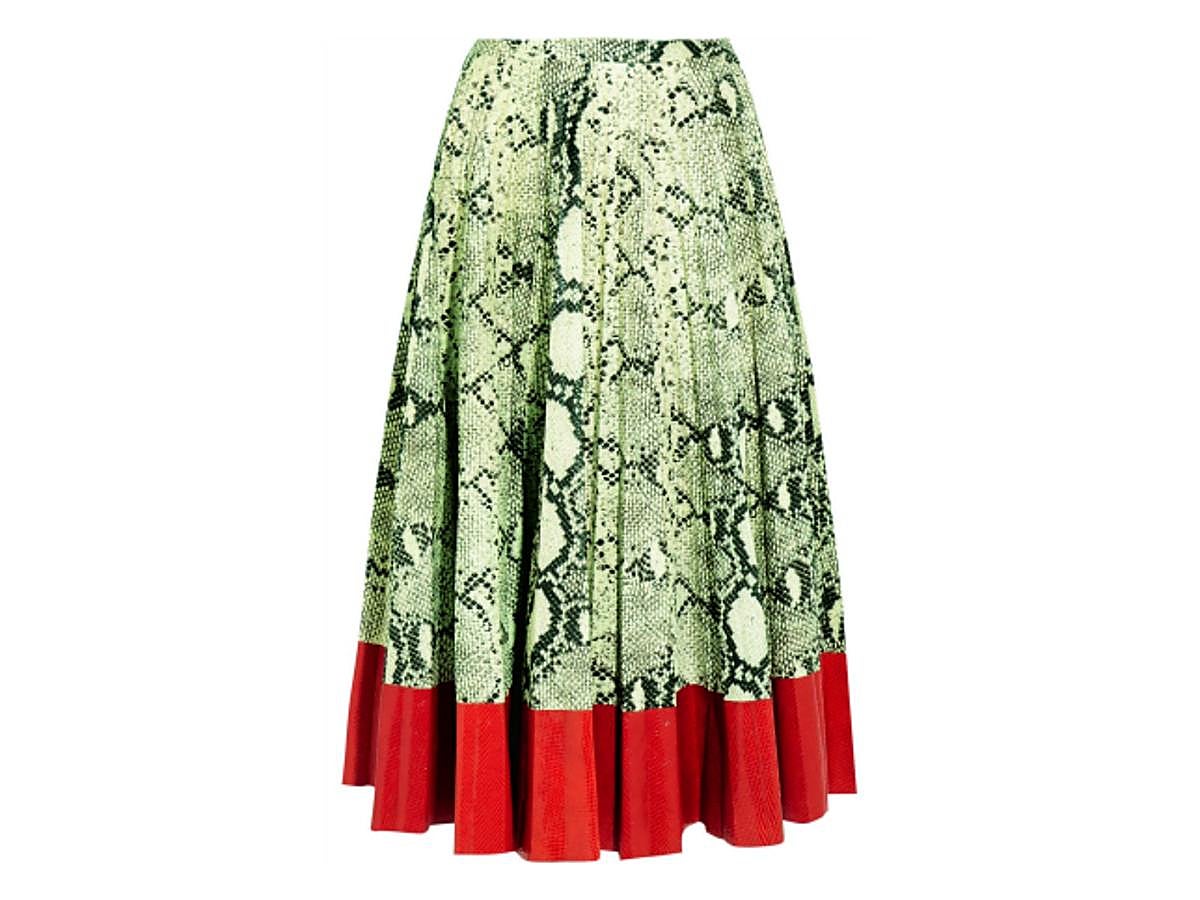 Falda de piel natural de Gucci.