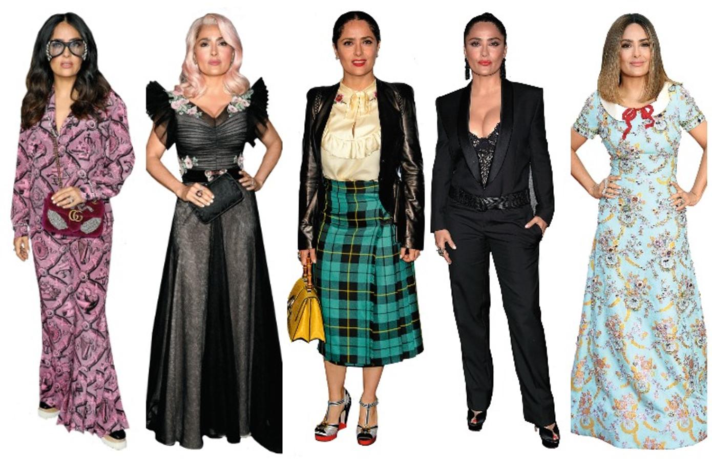 Un día rubia, otro morena y otro, con el pelo rosa. Una noche de mujer fatal, con escote y transparencias; otra, muy lady, con falda a media pierna. La actriz mexicana no deja de sorprendernos en sus últimas apariciones con sus cambios de look. ¡Y siempre nos gustan!