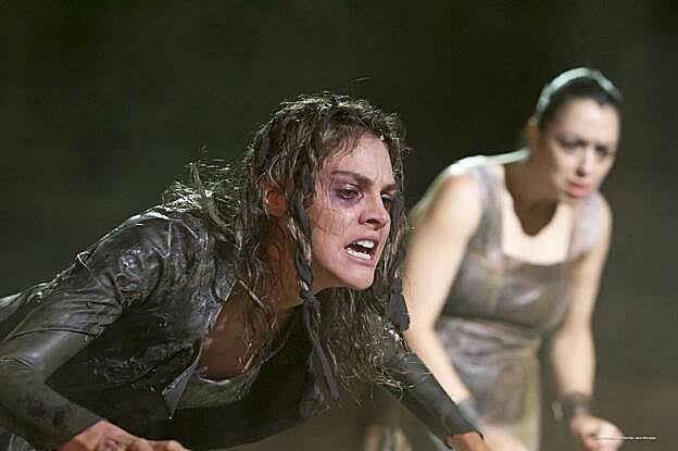 Amaia Salamanca durante la obra La Orestíada.