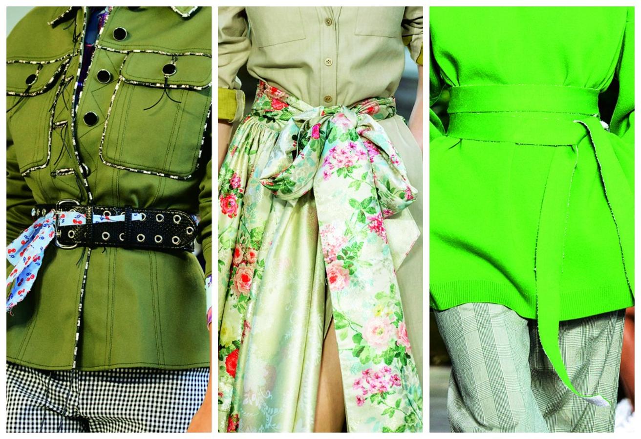 Los cinturones forrados son tendencia y también llevarlos atados. Incluso si es de piel, añádele una banda de tela y anúdalo con gracia. Échale el lazo a la tendencia.