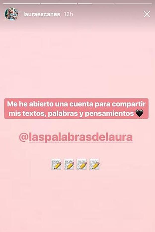 Así lo anunciaba en sus instastories.