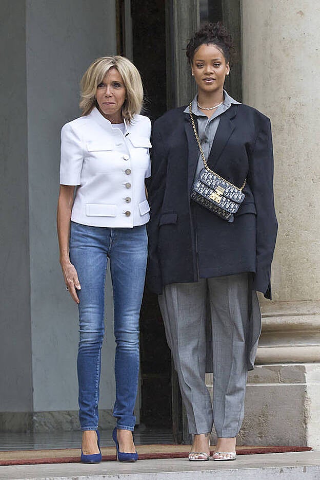 Brigitte Macron y Rihanna, en París