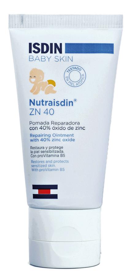 Nutraisdin ZN40 pomada reparadora, con 40% de óxido de zinc, de Isdin (11,38 euros).