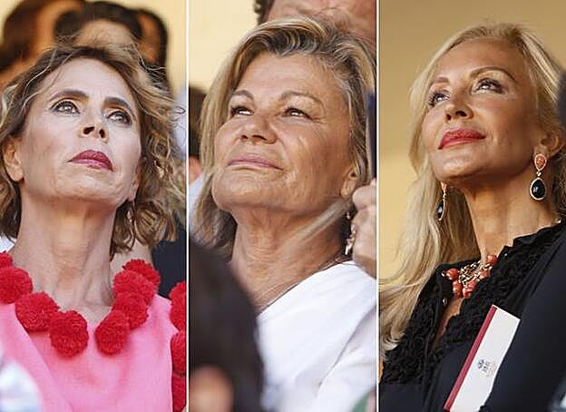 Ágatha Ruiz de la Prada, Cari Lapique y Carmen Lomana, entre el público.