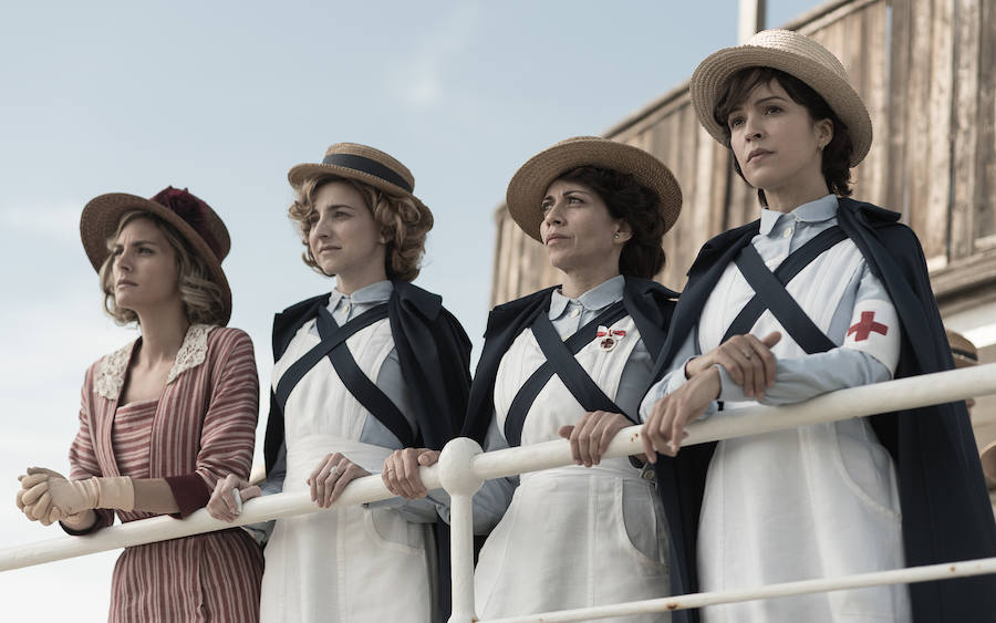 Una de las emocionantes escenas de la serie Tiempos de guerra, de Bambú Producciones.