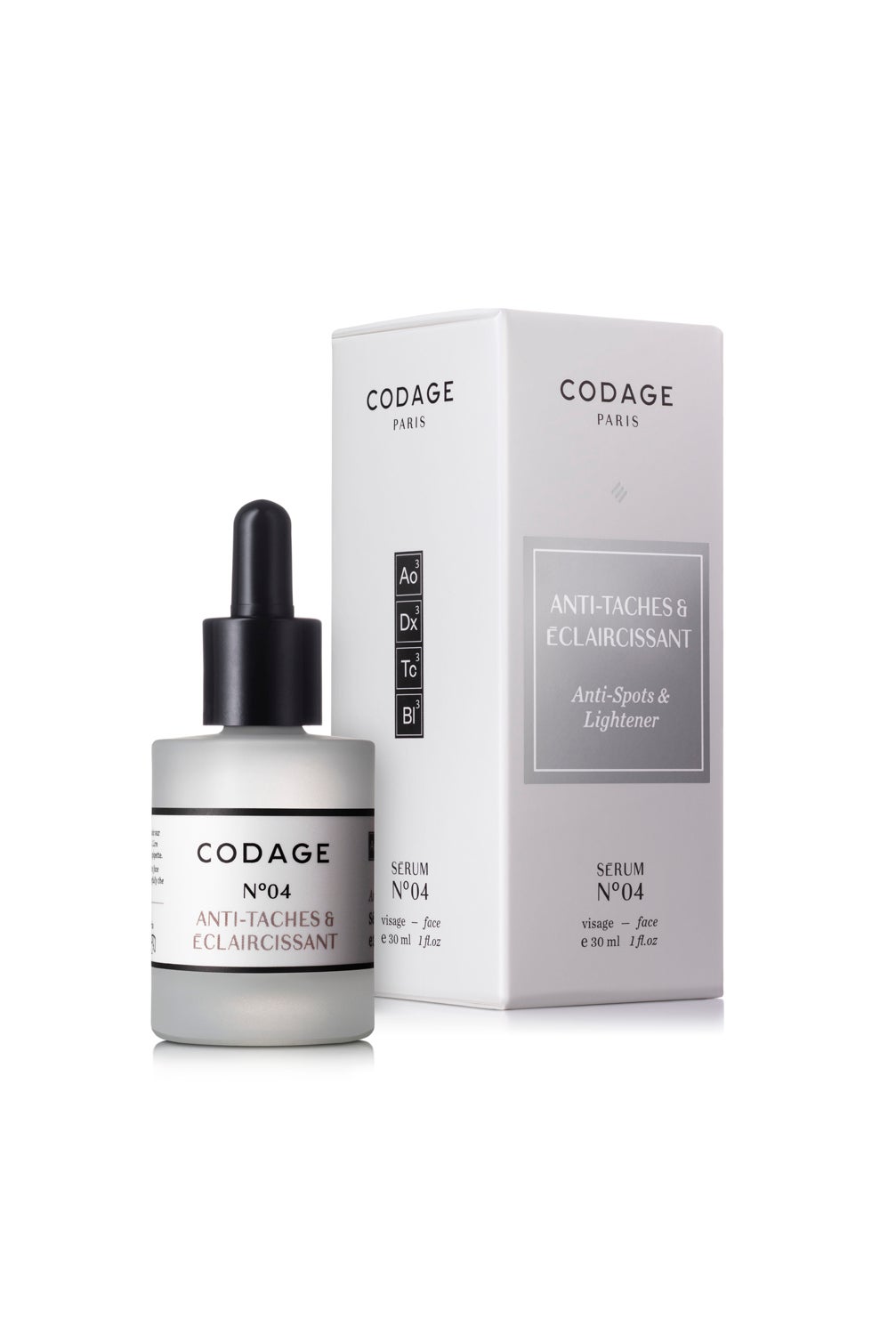 Una fórmula especialmente creada para blanquear el cutis y reducir las manchas oscuras y oras irregularidades de pigmentación. Una concentración máxima de antioxidantes que refuerza las defensas naturales de la piel y previene la aparición de nuevas manchas. (79€)