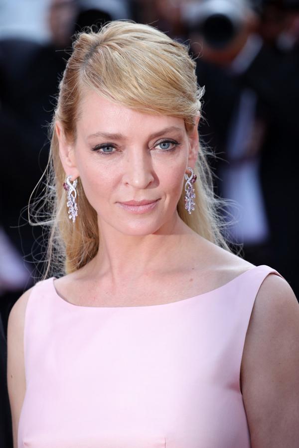 La actriz Uma Thurman en el Festival de Cannes.