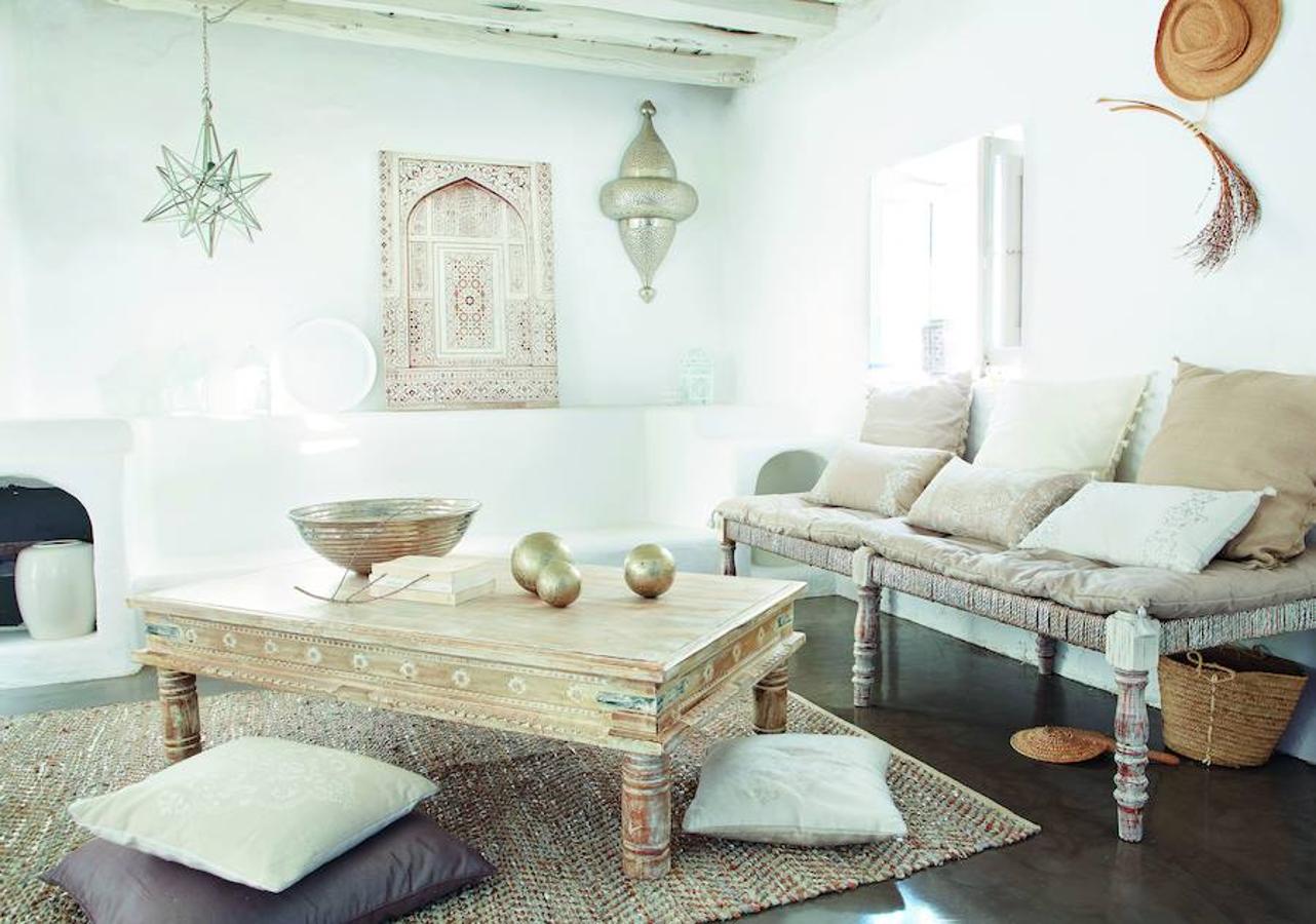 El estilo rústico se vuelve aún más especial en este espacio con toques orientales.