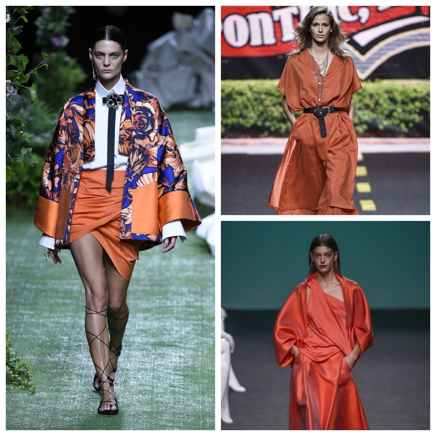 Los cítricos, como el amarillo y el naranja que tanto recuerdan al mediterráneo teñirán nuestros looks más alegres. Las firmas españolas Alvarno, Juan Martín y Ulises Mérida han apostado por la tonalidad caldera.