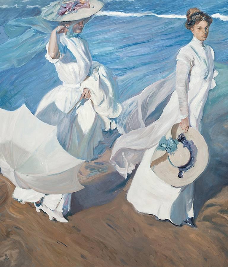 "Paseo a orillas del mar", de Sorolla. El dinero recaudado irá destinado a A.E.C.C. (Asociación Española Contra el Cáncer).