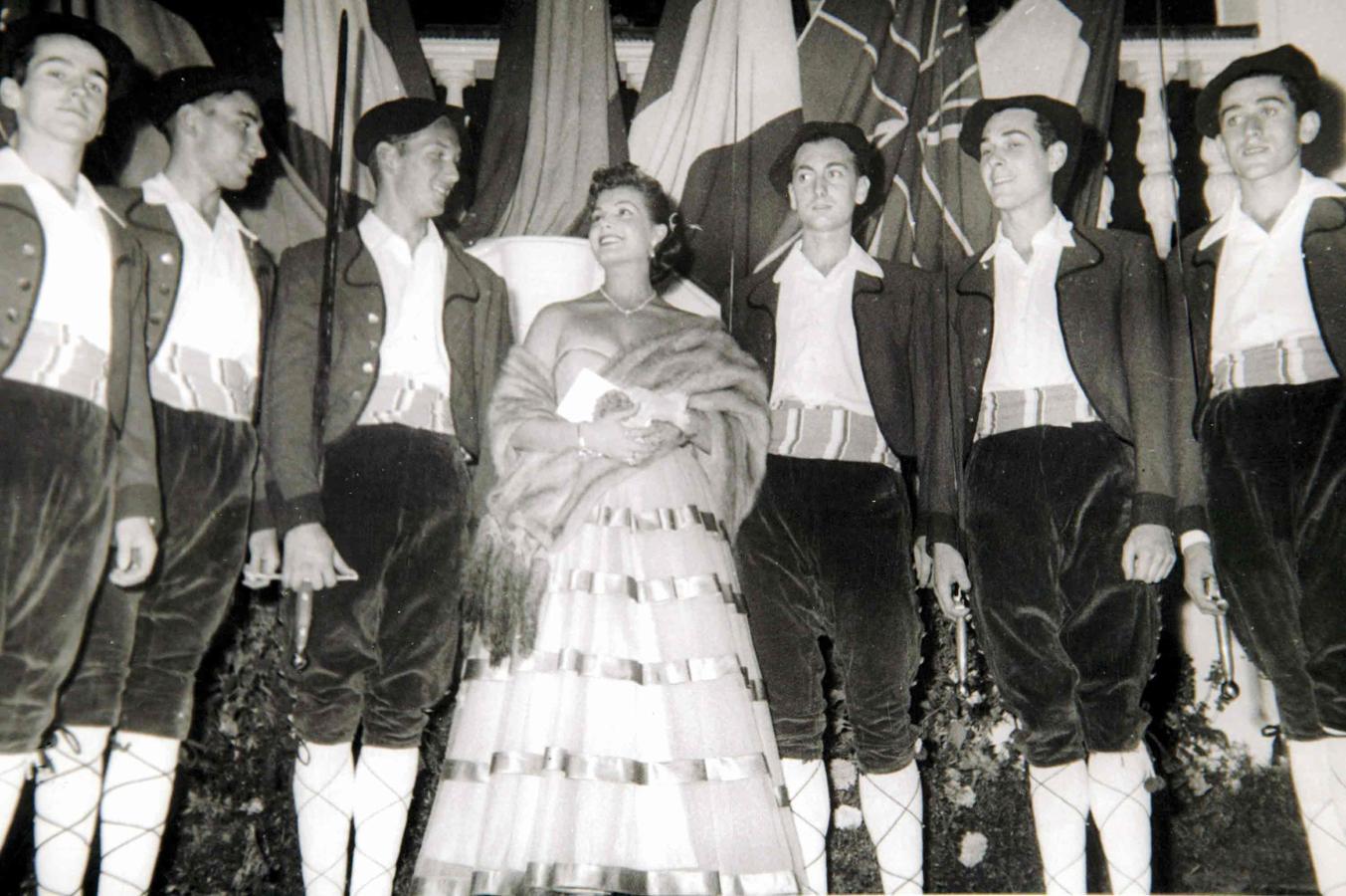 Carmen Sevilla durante la primera edición del Festival de Cine de San Sebastián, en 1953.