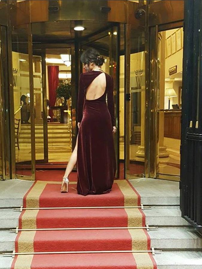Con el vestido de Teresa Helbig que llevó en la gala de los Goya de 2016