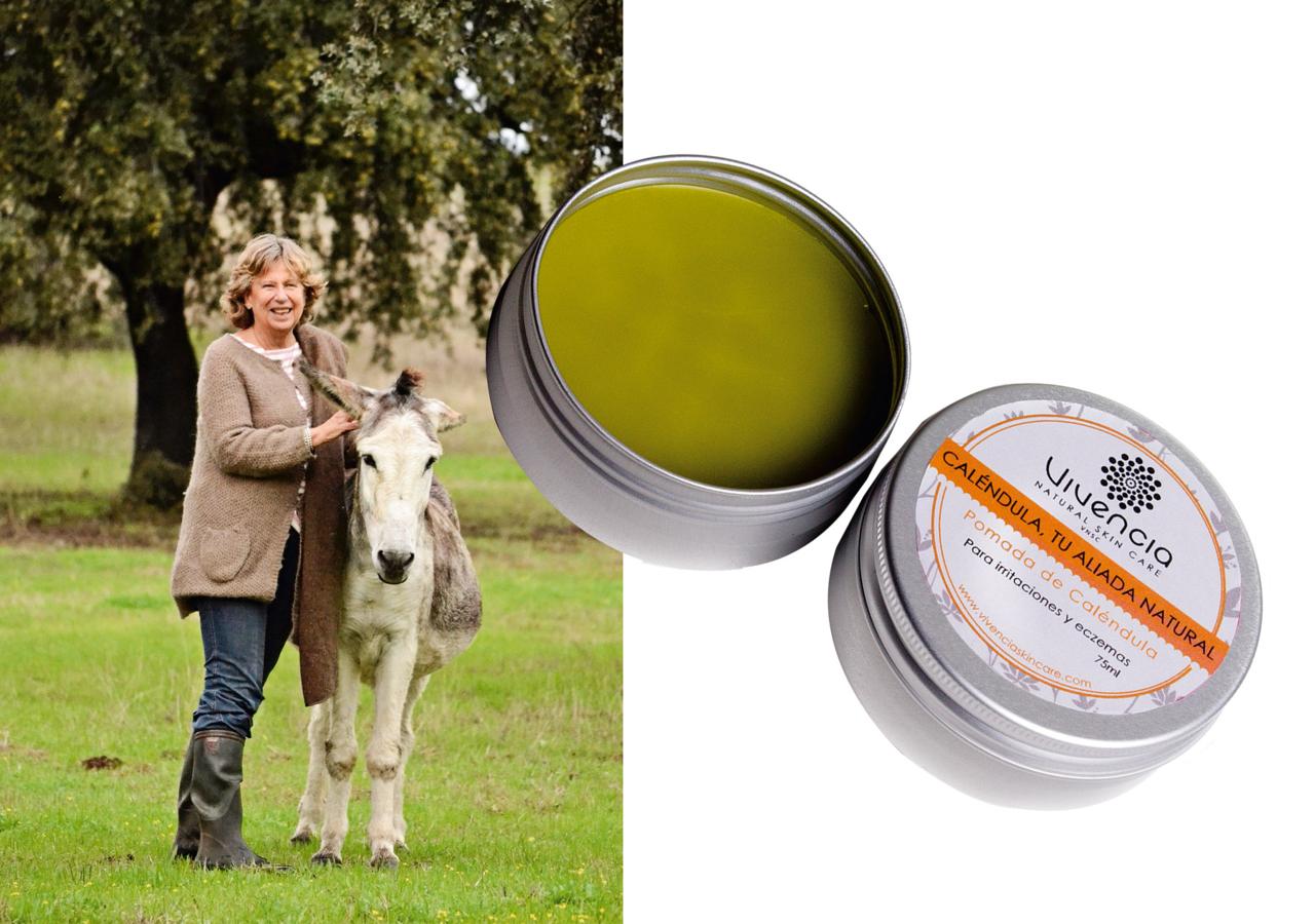 Nora de Liechenstein se acaba de estrenar como empresaria de cosmética natural con la firma Vivencia. Su línea de productos artesanos está formulada con plantas autóctonas de la finca Valdepajares de Tajo, una extensión de 250 hectáreas en Cáceres, en la que cultiva romero, salvia, caléndula, tomillo... La finca cuenta con un laboratorio farmacéutico en el que se elaboran todos los cosméticos.