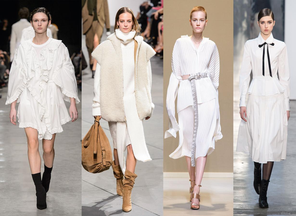 Seguro, fresquito y muy favorecedor en verano, el blanco se pone rebelde y reivindica su espacio también en las tendencias de otoño e invierno. Blanco en abrigos, que se lucen sobre vestidos blancos, con jerseys blancos y complementos también en el mismo tono.