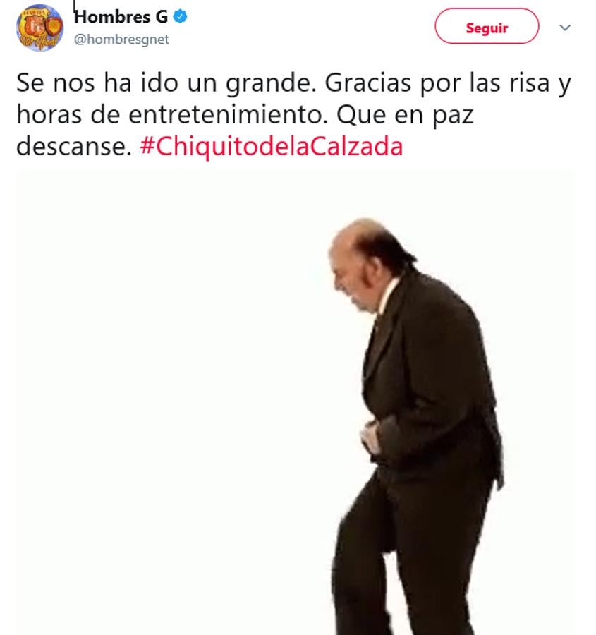 El mítico grupo se ha despedido del humorista desde su perfil oficial con un GIF entrañable.