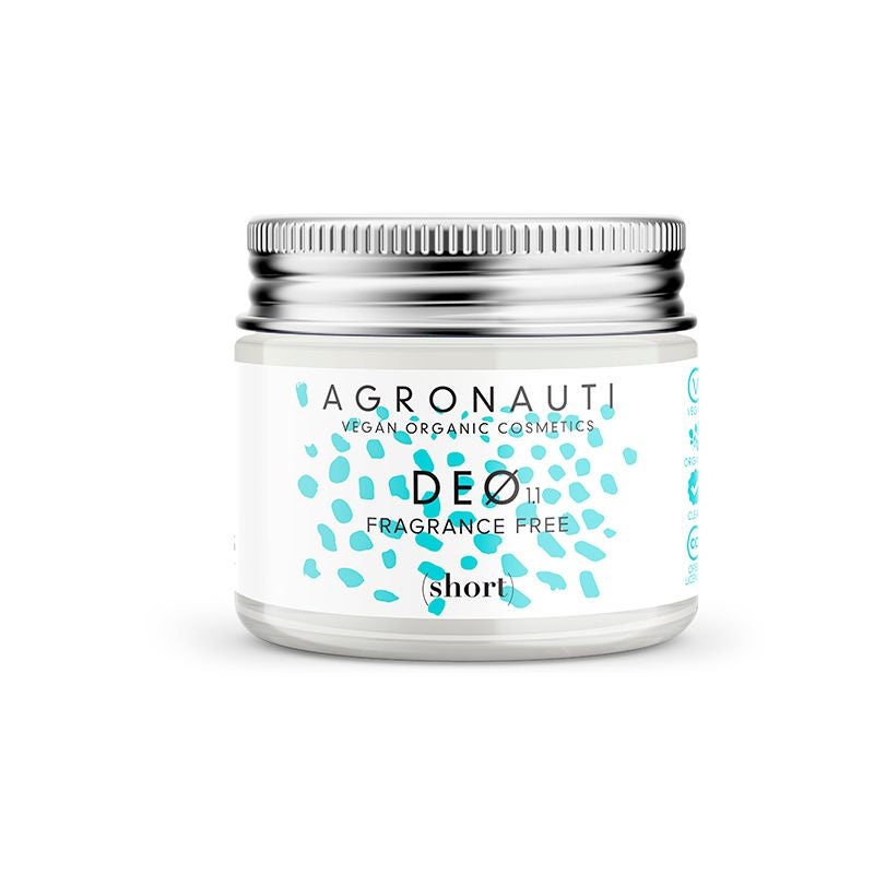 Desodorante sin aluminio, sin aroma, sin parabenos. 100% natural y muy efectivo. Elaborado con manteca de karité, manteca de cacao, almidón de maíz y bicarbonato sodio. 100% natural y apto para veganos. (11€, en www.sensiblebio.com)