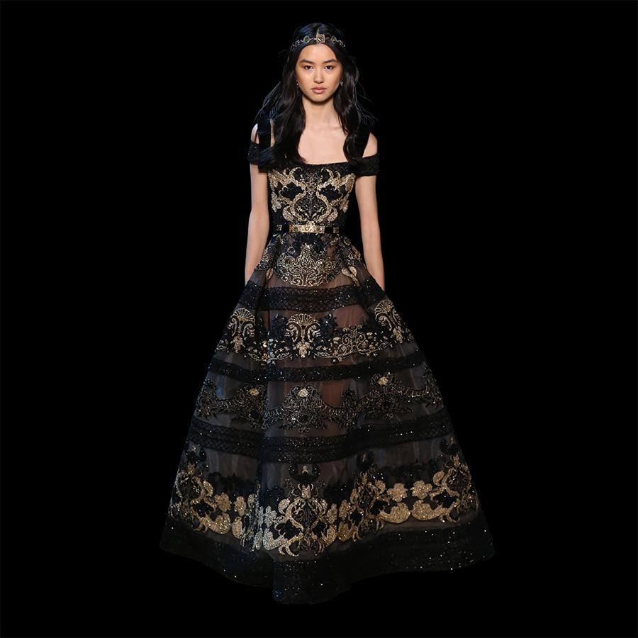 Un diseño joya con transparencias de Elie Saab.