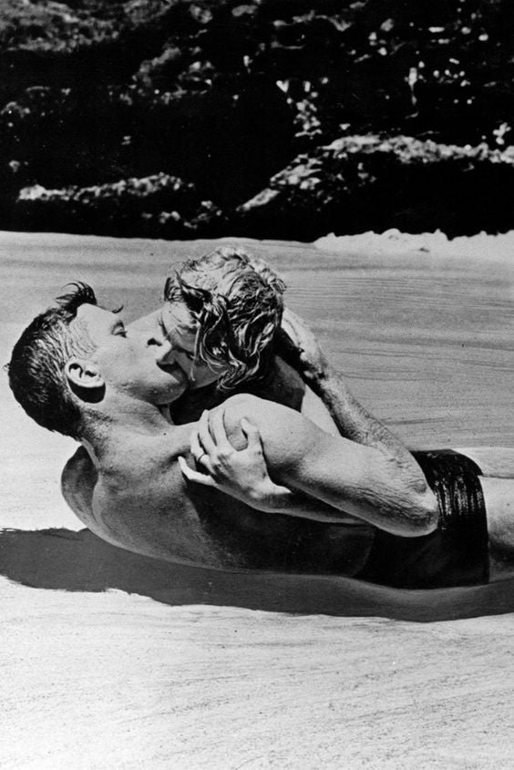'De aquí a la eternidad' (1951), Burt Lancaster y Deborah Kerr.