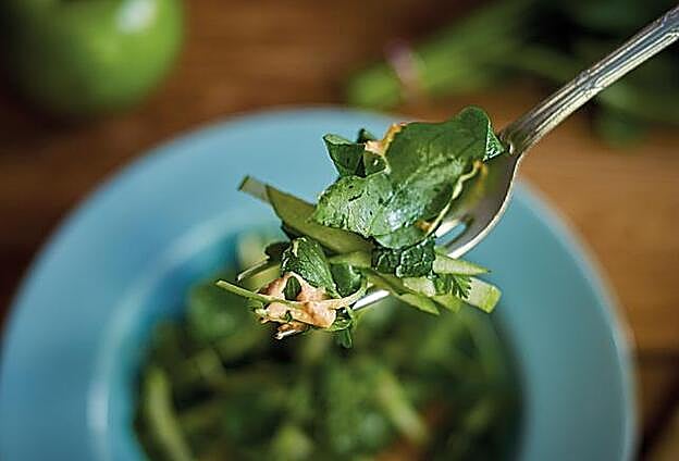 Ensalada de hierbas y manzana Granny