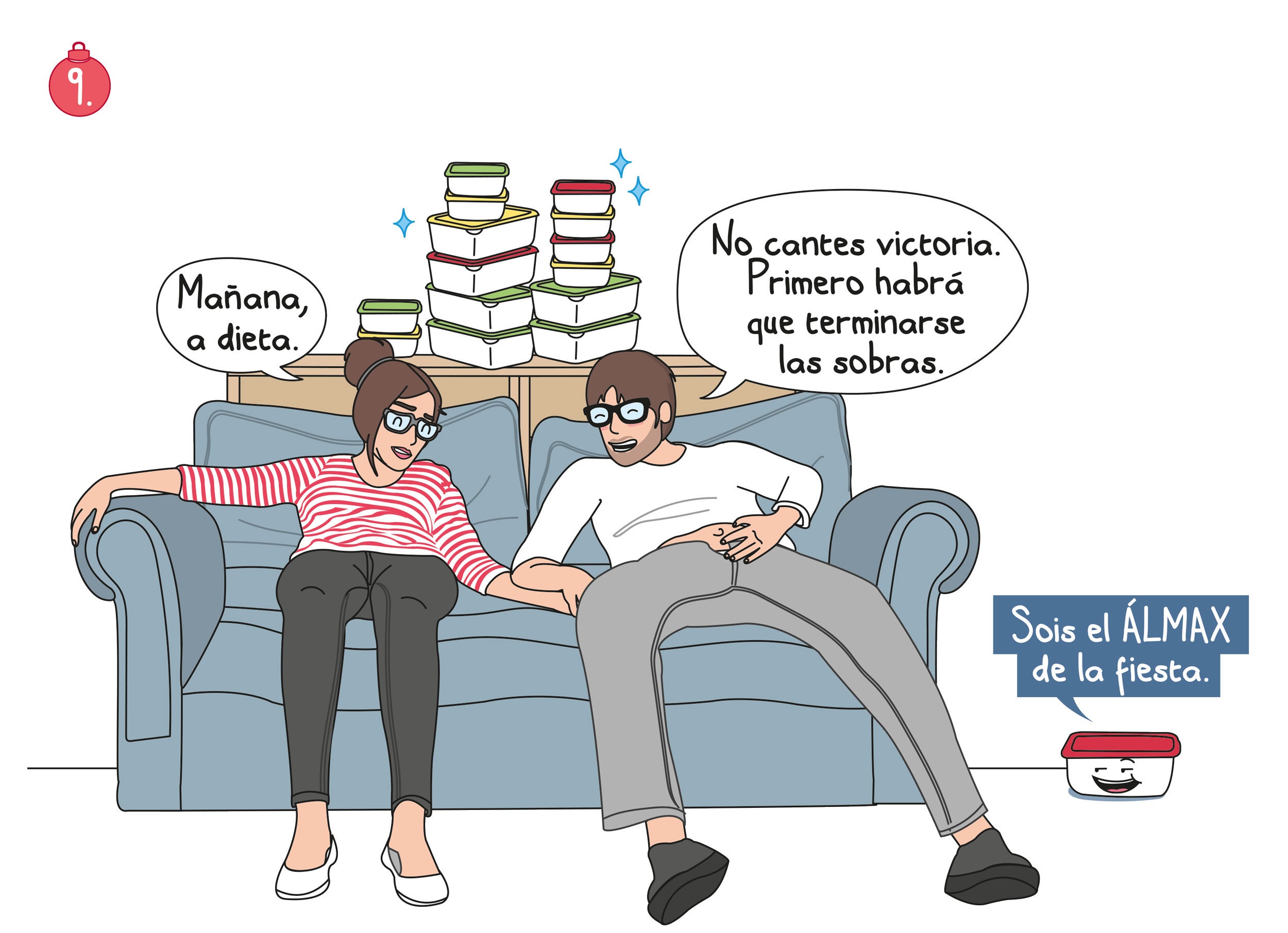 Parte médico: las consecuencias de los excesos navideños se traducen en sensación de hinchazón, pesadez por la retención de líquidos, problemas estomacales, apatía o cansancio por las carencias de vitaminas.