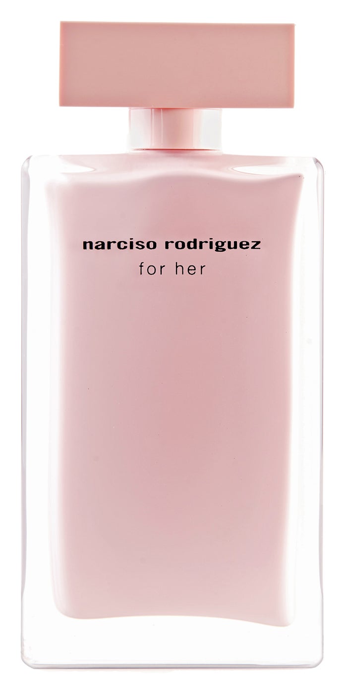 For Her Eau de Parfum de Narciso Rodríguez (110 euros), una sinfonía floral de chipre almizclado.