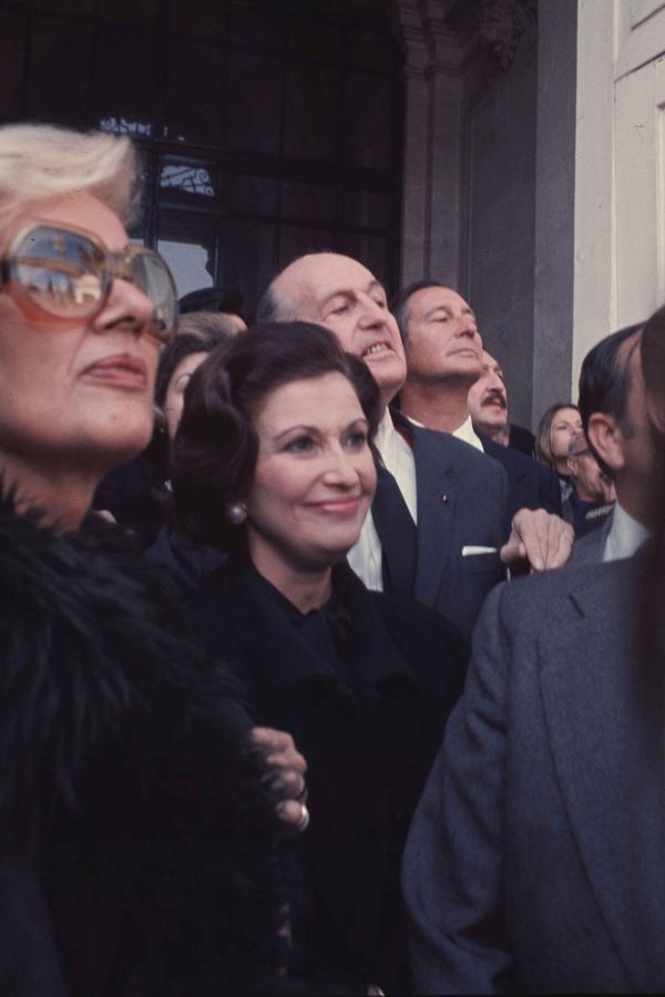 Camren Franco en el funeral de Franco en 1975