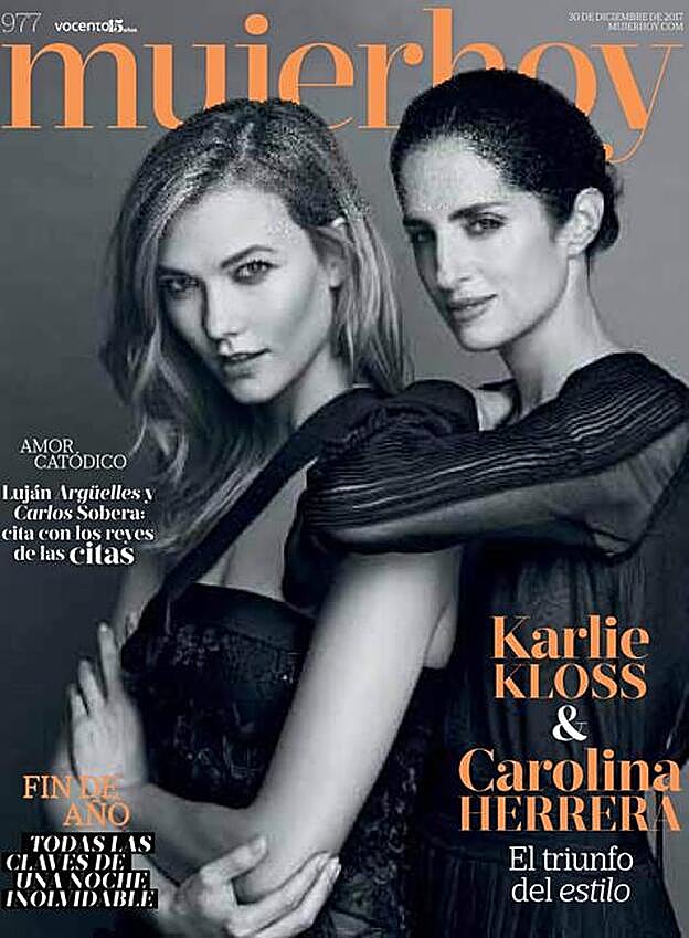Karlie Kloss y Carolina Herrera, protagonistas de la última portada del año de Mujerhoy