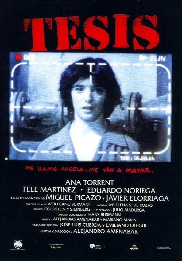 'Tesis' de Alejandro Amenábar, fue ganadora del Premio Goya a la mejor película en 1997.