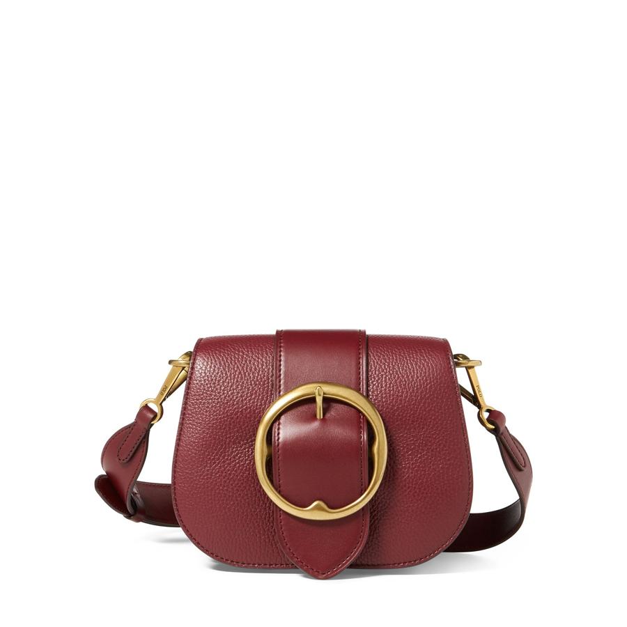 Bolso de piel con maxihebilla de Ralph Lauren. Precio: 279 euros (antes 399 euros).