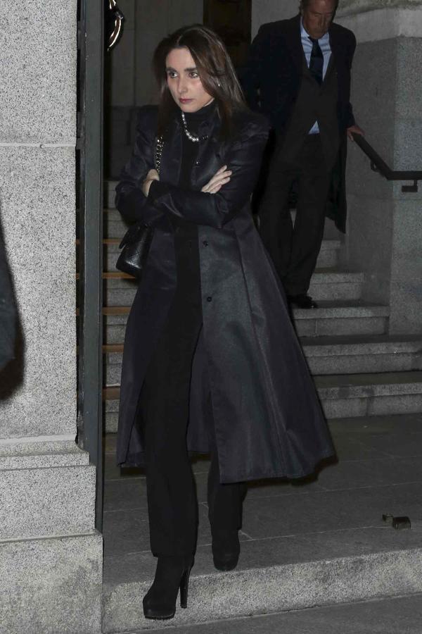 Paloma Segrelles, muy seria, acude al funeral de Carmen Franco.