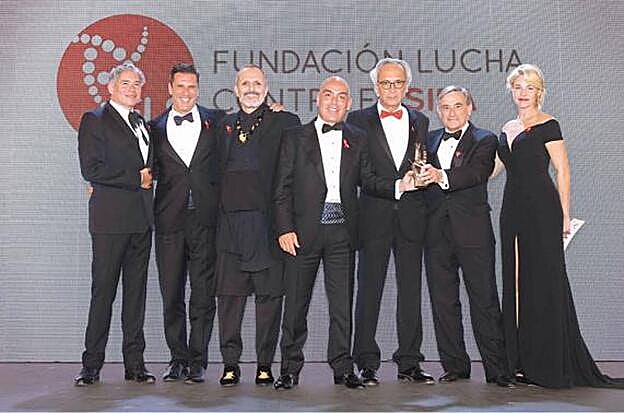 Kike Sarasola en un acto solidario de la 'Fundación lucha contra el sida'.