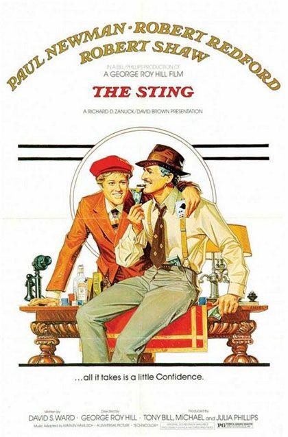 1973: The Sting (El golpe), ganadora del Oscar a Mejor Película. Protagonizada por Paul Newman y Robert Redford.
