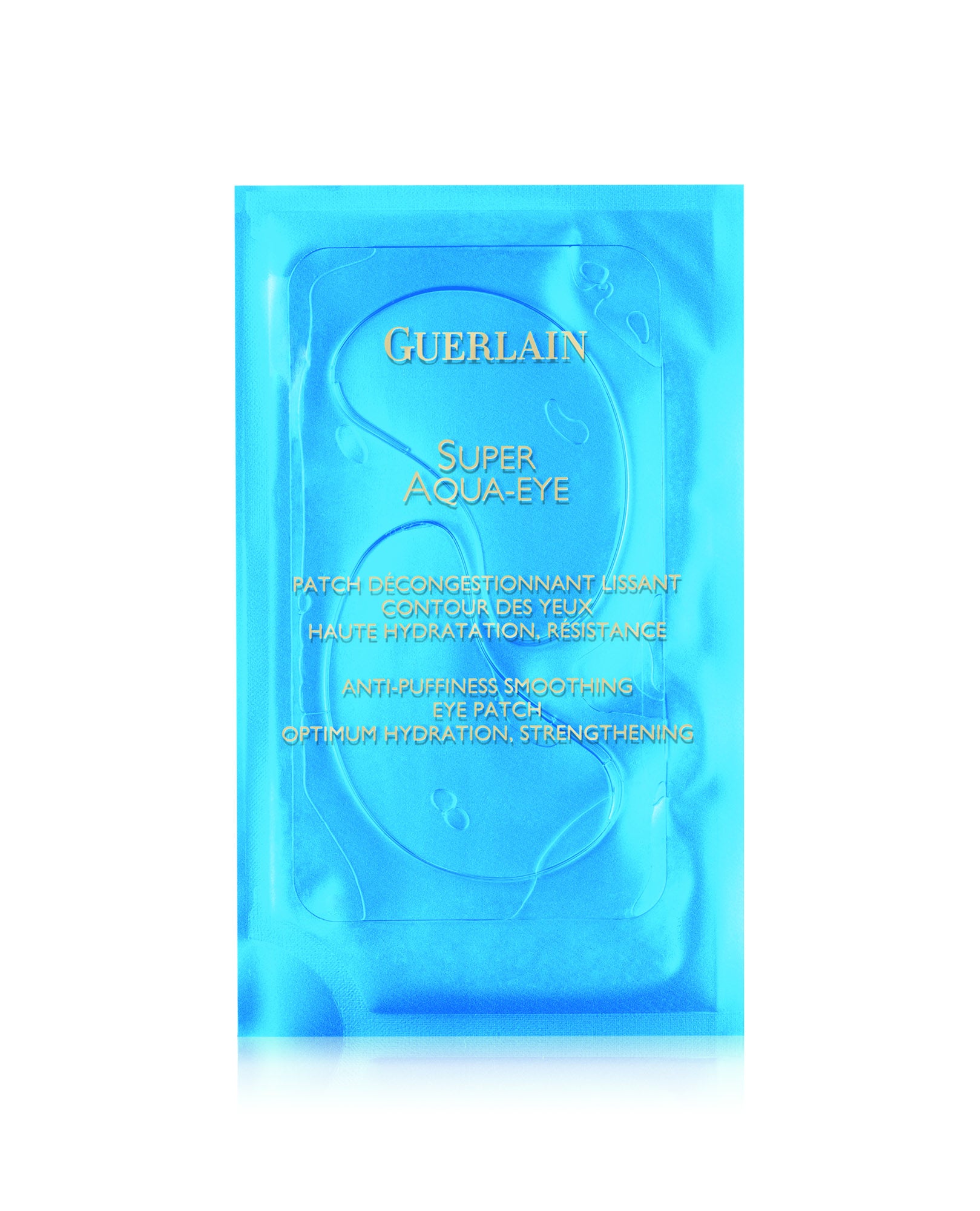 Parches para el contorno de los ojos Super Aqua-Eye Patchs de Guerlain. Con acción descongestionante y tensora para alisar las arrugas.